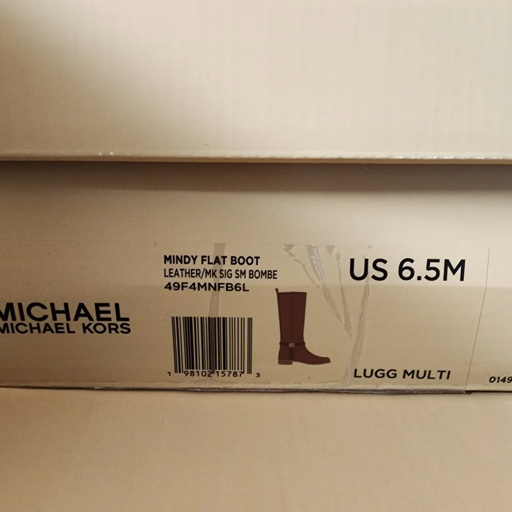 Michael Kors Brown Leather Over the Knee Boots - Picture 2 of 8